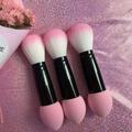 Kiplyki Wholesale Brand New 1pc Professional Blusher Blush Nylon Make Up Brush Two Heads