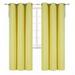 1 PAIR K68 yellow color 100 % blackout thermal drapes for living room sliding patio door window curtain top grommets noise reducing 37 inch wide X 84 inch length each panel