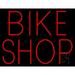 Red Bike Shop LED Neon Sign 15 x 19 - inches Clear Edge Cut Acrylic Backing with Dimmer - Bright and Premium built indoor LED Neon Sign for automotive store and mall.