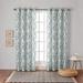 Exclusive Home Branches Linen Blend Grommet Top Curtain Panel Pair 54 x84 Teal