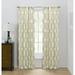 Eclipse Draft Stopper Geo Print Room Darkening Fleece Lined Rod Pocket Single Curtain Panel White 42 x 84