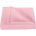500 Thread Count 3 Piece Flat Sheet ( 1 Flat Sheet + 2- Pillow cover ) 100% Egyptian Cotton Color Pink Solid Size Queen