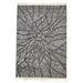 Hand Knotted Charcoal Wool Rug 6 X 8 Modern Moroccan Abstract Room Size Carpet