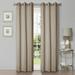 Superior Modern Solid Print Blackout Curtain Set of 2 42 x 96 Frosted Almond