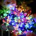 Solar Flower String Lights Cherry Blossom Lights Solar Fairy Lights Decorative String Lights for Outdoor Home Lawn Patio Party and Holiday Decorations