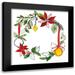 Sussman Harriet 12x12 Black Modern Framed Museum Art Print Titled - Christmas Wreath VII