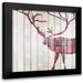 Coolick Ann Marie 15x15 Black Modern Framed Museum Art Print Titled - Red Rhizome Deer