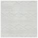 SAFAVIEH Tulum Lakisha Distressed Southwestern Area Rug 8 x 8 Square Light Grey/Ivory