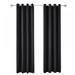 1 Panel Room Darkening Blackout Curtains Light Reducing Thermal Insulated Grommet Black Curtains Noise Reducing Panels Drapes for Living Room Bedroom 42 x 84 Inch
