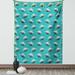 Teal Tapestry Digital Geometric with Low Polygonal Effect Unicornfish Figures Marine Life Artsy Design Wall Hanging for Bedroom Living Room Dorm Decor 60W X 80L Inches Teal by Ambesonne