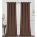 Regal Home Collections 2 Pack 100% Blackout Thermal Energy Saving Grommet Top Curtain Panels - Brown 63 in. Long