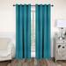 Superior Solid Blackout Curtain Set of 8 52 x 96 Aqua