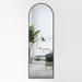 YSSOA Full Length Mirror Arched-Top Full Body Mirror with Stand Aluminum Frame Floor Mirror