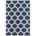 Chaudhary Living 4.5 x 6.5 Navy Blue and Off White Moroccan Rectangular Outdoor Area Throw Rug