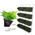 Vertical Herb Planter 8-Pockets Indoor/Outdoor Hanging Garden Flower Pots Wall Planter Box Beds for Garden Porch