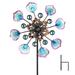 Outdoor Metal Wind Spinners Kinetic Wind Spinners with Stable Stake 90cm Peacock Tail Wind Spinners Metal Wind Mill for Garden Yard Patio Lawn Ornament Windmills