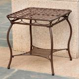 International Caravan Santa Fe Iron Nailhead Outdoor End Table