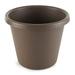 The HC Companies LIA12000E21 14 Inch Classic Durable Plastic Flower Pot Container Garden Planter with Molded Rim and Drainage Holes Chocolate