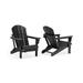 PORCHSIDE Outdoor Folding Adirondack Chair (Set of 2) Black