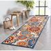 Well Woven Seri Blue Floral Indoor/Outdoor High-Low Pile Runner 2 7 x 9 10