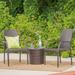 Noble House Downing Outdoor 3 Pc Multibrown Chair Chat Set