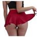 HSMQHJWE Shorts For Women Womens Compression Shorts Tight Female Pole Dance Mini High Ruffled Pants Bikini Waist Shorts Pants Compression Shorts Women Lot