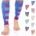 Doc Miller Calf Compression Sleeve Men and Women - 20-30mmHg Shin Splint Compression Sleeve Recover Varicose Veins Torn Calf and Pain Relief - 1 Pair Calf Sleeves Flag Color - Large Size