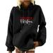 Women Hooded Pullover Sweatshirts Drawstring Crew Neck Colorblock Hoodie Sweater Jumper Tops with Front Pocket