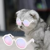 Cheer US Dog Sunglasses Round Metal Cat Classic Retro Sunglasses Pet Hippie Cute and Funny Pet Sunglasses Dog Cat Cosplay Party Costume Photo Props