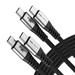 USB C to USB C Cable [ 6.6 ft 2 Pack ] 100W 5A PD QC Type C Fast Charging Cable Nylon Braided Type C Charging