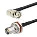 Eightwood BNC Bulkhead Female to BNC Male Right Angle Coax Cable RG58 10 Feet for Wireless Mobile Receiver Antenna CB Radio VHF UHF Ham Radio