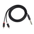 6.35 mm to 2RCA Cable RCA Plated .35mm Male to 2 RCA Male Stereo Audio Adapter Y Splitter RCA Cable 3M