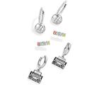 BaubleBar Brooklyn Nets Silver Logo Earrings Set