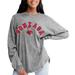 Women's Gameday Couture Gray Gonzaga Bulldogs Faded Wash Pullover Sweatshirt