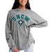 Women's Gameday Couture Gray UNC Wilmington Seahawks Faded Wash Pullover Sweatshirt