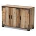 Cyrille Farmhouse Wood Shoe Cabinet Furniture by Baxton Studio in Brown