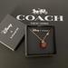 Coach Jewelry | Disney X Coach Poison Apple Necklace Snow White Evil Queen Limited Rare Gold Nwt | Color: Gold/Red | Size: Os