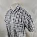 Levi's Shirts | Levi’s Pearl Snap Shirt Mens Large Short Sleeve Plaid Check Gray Black Cotton | Color: Black/Gray | Size: L