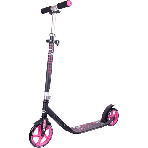 Scooter HUDORA ""Hornet CLVR 200"", schwarz (schwarz, pink), ScooterL:95cm, L:95cm