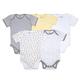 Burt's Bees Baby Unisex Baby Bodysuits, 5-Pack Short & Long Sleeve One-Pieces, 100% Organic Cotton, Sunshine Prints, 6-9 Months