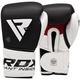 RDX Maya Hide Leather Boxing Gloves Kickboxing Muay Thai Gloves Training Punching Sparring Bag Mitts Competition Boxing Gloves, white