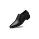 EndoraDore Mens Oxfords Leather Lace Ups Dress Shoes Slip On Pointed Toe Derbys Classic Formal Business Shoes Smart Brogues Black