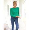 Strickpullover "Pullover", Damen, Gr. 42, grün, 100% Baumwolle, B.C. BEST CONNECTIONS BY HEINE, unifarben, Langarm, Pullover