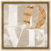 Oliver Gal Natural Love, Metallic Glam Love Modern Gold - Textual Art Canvas | 17 H x 17 W x 1.75 D in | Wayfair 17517_16x16_CANV_PSGLD