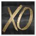 Oliver Gal XO, XO Kisses & Hugs - Textual Art Canvas in Black | 13 H x 13 W x 1.75 D in | Wayfair 15962_12x12_CANV_WFL