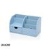 SR-HOME Desk Organizer w/ Drawer Faux Leather in Blue | 5.7 H x 11 W x 5.7 D in | Wayfair SR-HOMEd3282ed