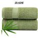 SR-HOME 2 Piece Hand Towel Set Cotton Blend in Green/White | 18 W in | Wayfair SRHOME53c13c0