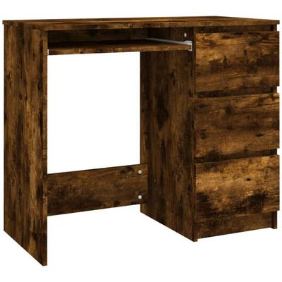 Schreibtisch Räuchereiche 90x45x76 cm Holzwerkstoff vidaXL