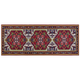 Teppich Läufer Bunt Rot Stoff 80 x 200 cm Rechteckig mit Blumenmuster Orientalisch Rutschfest Vintage Orientteppich Vorleger Flur Küche