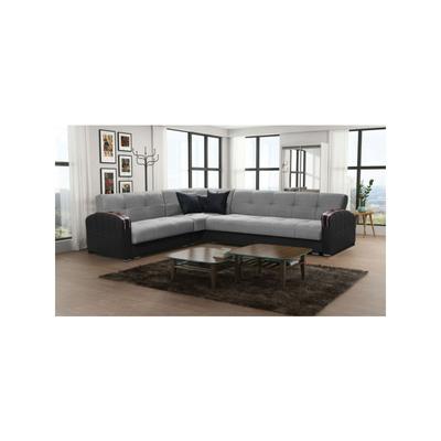 Fabric Futuro L-Shape Corner Sofa Bed With Storage Universal Sofa Bed - Grey